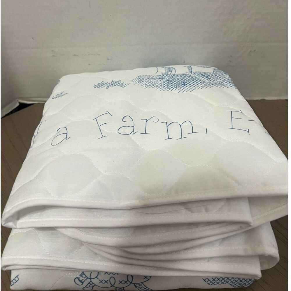 Bucilla On The Farm Crib Cover Embroidery Kit 34X43 Cozy Baby Nursery Decor